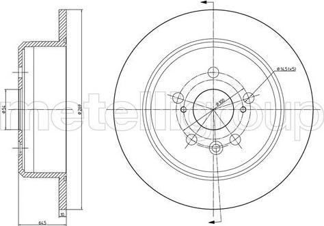 Metelli 23-1672C - Bremžu diski www.autospares.lv