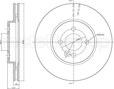 Metelli 23-1042C - Bremžu diski www.autospares.lv