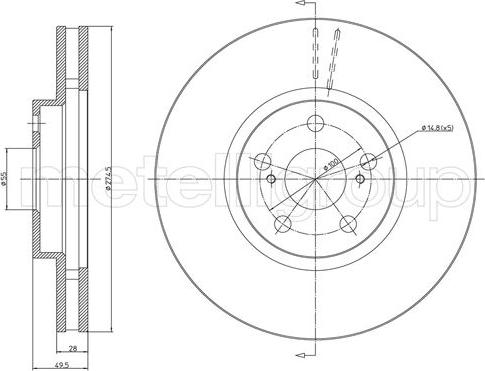 Metelli 23-1059C - Bremžu diski www.autospares.lv