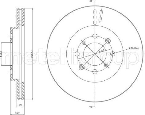 Metelli 23-1050C - Brake Disc www.autospares.lv