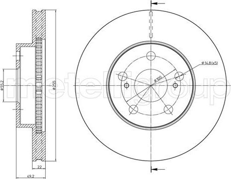 Metelli 23-1062C - Bremžu diski www.autospares.lv