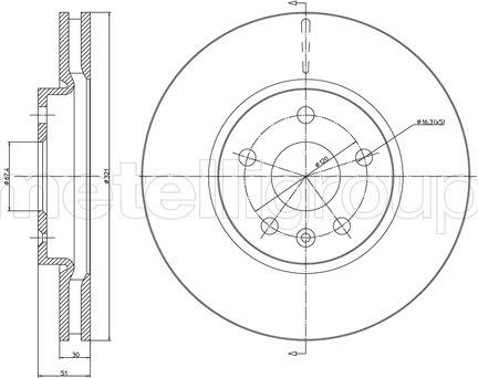 Metelli 23-1005C - Bremžu diski www.autospares.lv