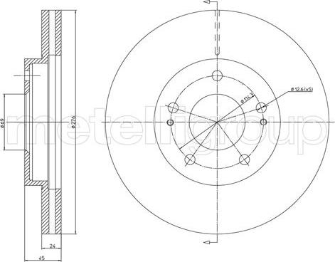 Metelli 23-1152C - Bremžu diski www.autospares.lv