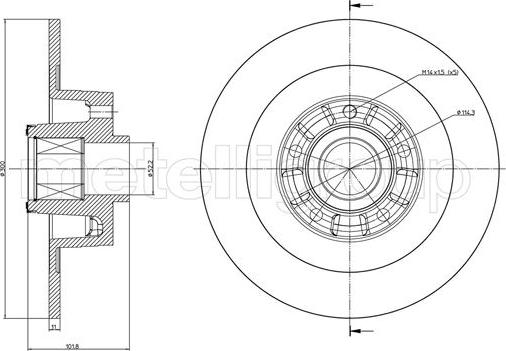 Metelli 23-1168 - Bremžu diski www.autospares.lv