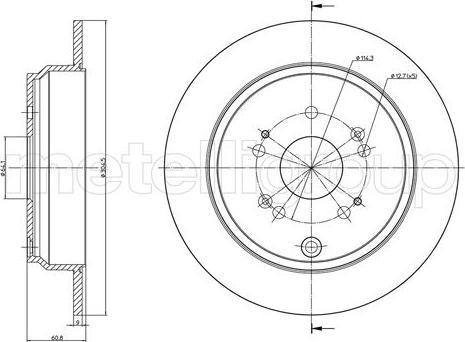 Metelli 23-1135C - Bremžu diski www.autospares.lv