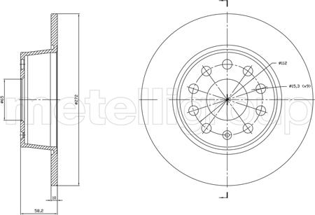 Metelli 23-1863C - Bremžu diski www.autospares.lv