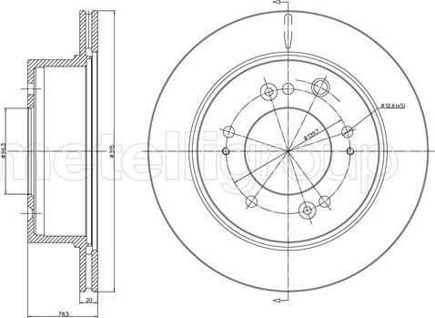 Metelli 23-1344C - Bremžu diski www.autospares.lv