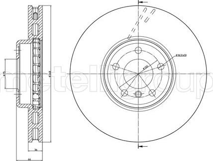 Metelli 23-1327C - Bremžu diski www.autospares.lv