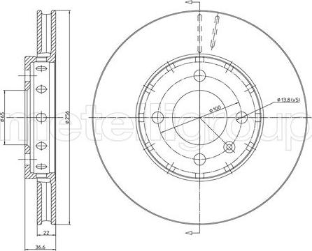 Metelli 23-1371C - Brake Disc www.autospares.lv