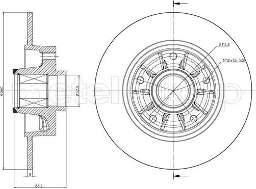 Metelli 23-1241 - Bremžu diski autospares.lv