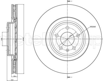 Metelli 23-1247C - Тормозной диск www.autospares.lv