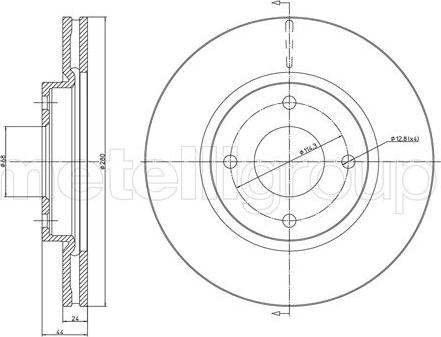 Metelli 23-1259C - Bremžu diski www.autospares.lv