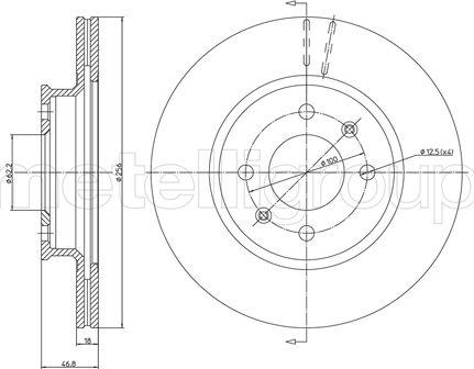 Metelli 23-1265C - Bremžu diski www.autospares.lv