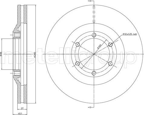 Metelli 23-1200C - Bremžu diski www.autospares.lv