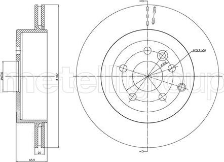 Metelli 23-1219C - Bremžu diski www.autospares.lv