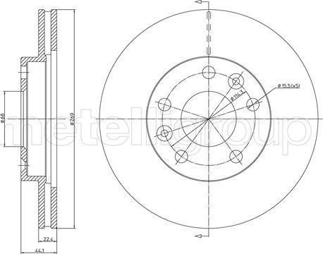 Metelli 23-1288C - Bremžu diski www.autospares.lv