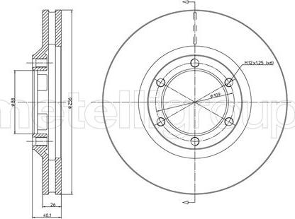 Metelli 23-1238 - Bremžu diski www.autospares.lv