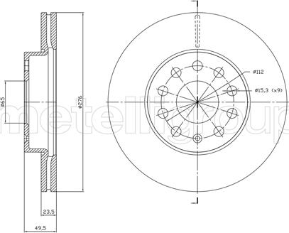 Metelli 23-1767C - Bremžu diski www.autospares.lv