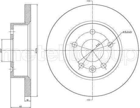 Metelli 23-1719C - Brake Disc www.autospares.lv