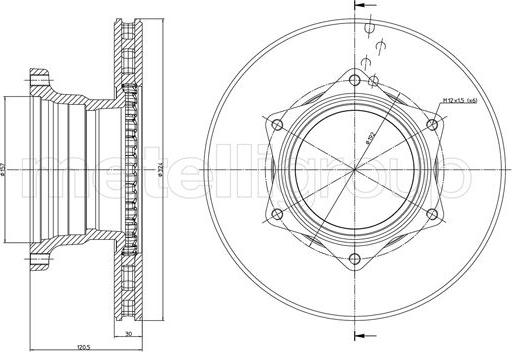 Metelli 23-1729 - Bremžu diski www.autospares.lv