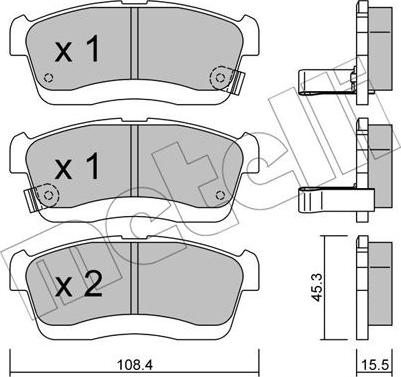 Metelli 22-0914-0 - Bremžu uzliku kompl., Disku bremzes www.autospares.lv