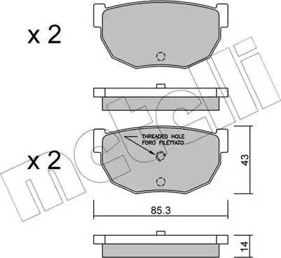 Metelli 22-0492-0 - Bremžu uzliku kompl., Disku bremzes autospares.lv