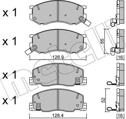 Metelli 22-0456-0 - Bremžu uzliku kompl., Disku bremzes autospares.lv