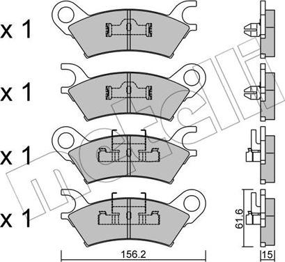 Metelli 22-0469-0 - Bremžu uzliku kompl., Disku bremzes www.autospares.lv