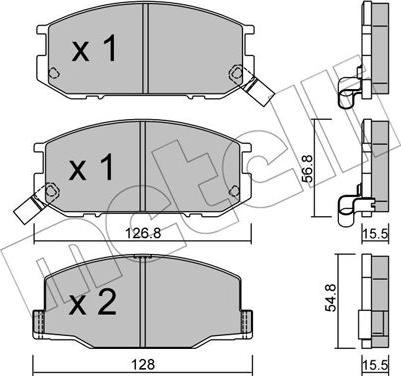 Metelli 22-0425-0 - Brake Pad Set, disc brake www.autospares.lv