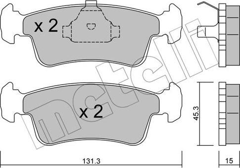 Metelli 22-0420-0 - Bremžu uzliku kompl., Disku bremzes www.autospares.lv