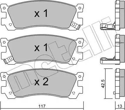 Metelli 22-0474-0 - Bremžu uzliku kompl., Disku bremzes autospares.lv