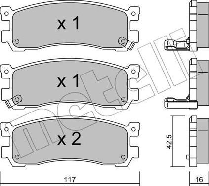 Metelli 22-0478-0 - Bremžu uzliku kompl., Disku bremzes www.autospares.lv