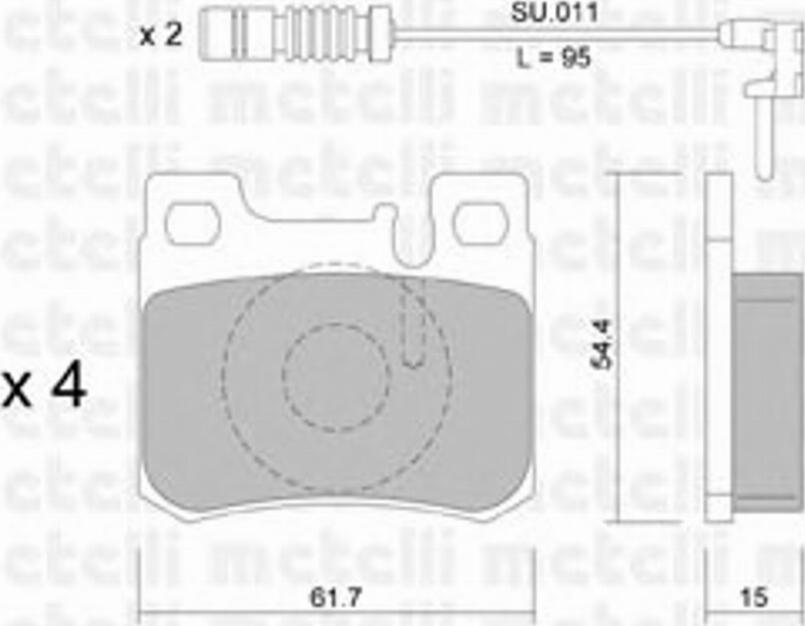 Metelli 22-0566-0K - Bremžu uzliku kompl., Disku bremzes www.autospares.lv