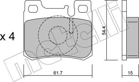 Metelli 22-0566-0 - Bremžu uzliku kompl., Disku bremzes www.autospares.lv