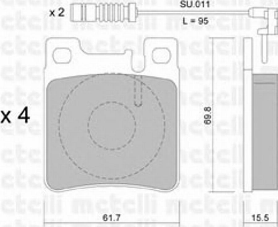 Metelli 22-0567-0K - Bremžu uzliku kompl., Disku bremzes www.autospares.lv