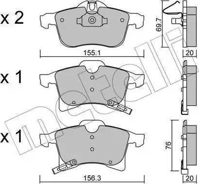 Magneti Marelli 363700201225 - Bremžu uzliku kompl., Disku bremzes www.autospares.lv