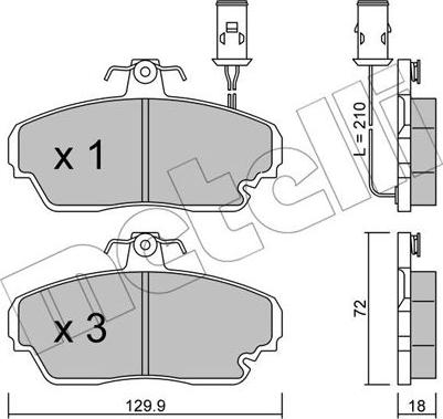 Metelli 22-0690-0 - Bremžu uzliku kompl., Disku bremzes autospares.lv