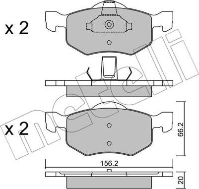 Metelli 22-0609-0 - Bremžu uzliku kompl., Disku bremzes autospares.lv