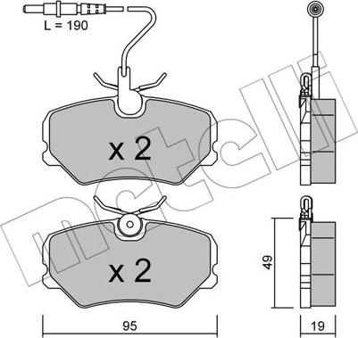 Metelli 22-0099-0 - Bremžu uzliku kompl., Disku bremzes www.autospares.lv