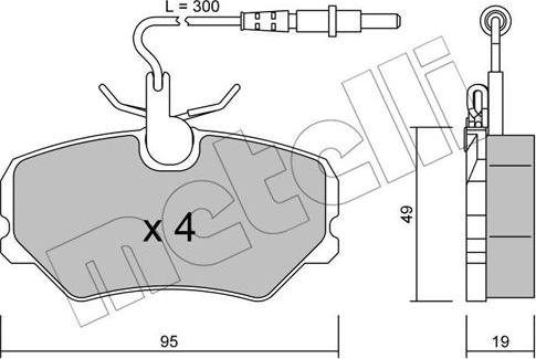 Metelli 22-0099-1 - Bremžu uzliku kompl., Disku bremzes autospares.lv