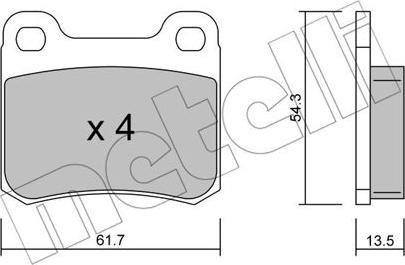 Metelli 22-0092-0 - Bremžu uzliku kompl., Disku bremzes autospares.lv