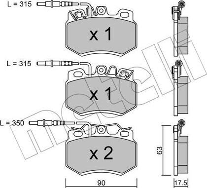 Metelli 22-0049-2 - Bremžu uzliku kompl., Disku bremzes www.autospares.lv