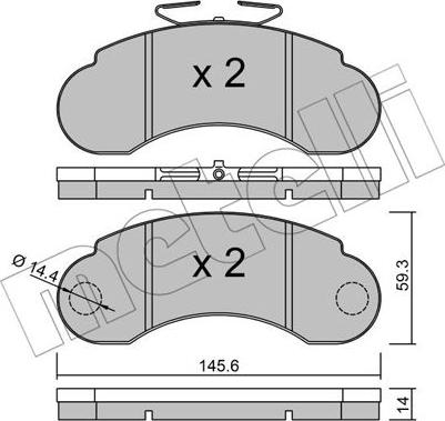 CECAUTO 61.659.1 - Bremžu uzliku kompl., Disku bremzes www.autospares.lv