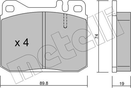 Metelli 22-0011-2 - Bremžu uzliku kompl., Disku bremzes www.autospares.lv