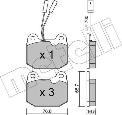 Metelli 22-0013-0 - Bremžu uzliku kompl., Disku bremzes www.autospares.lv