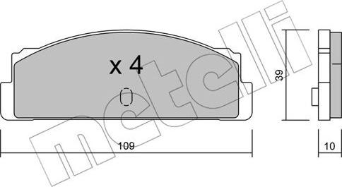 Metelli 22-0086-0 - Bremžu uzliku kompl., Disku bremzes autospares.lv