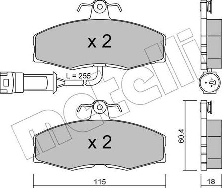 Metelli 22-0039-1 - Bremžu uzliku kompl., Disku bremzes autospares.lv