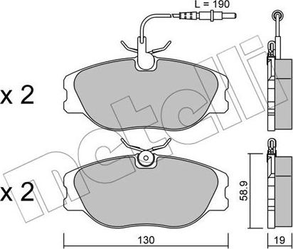 Metelli 22-0072-4 - Bremžu uzliku kompl., Disku bremzes autospares.lv