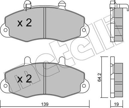 Metelli 22-0194-1 - Bremžu uzliku kompl., Disku bremzes www.autospares.lv