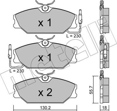 Metelli 22-0142-1 - Bremžu uzliku kompl., Disku bremzes autospares.lv